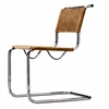 S33 armless dining chair / Saddle leather chair / thick leather chair