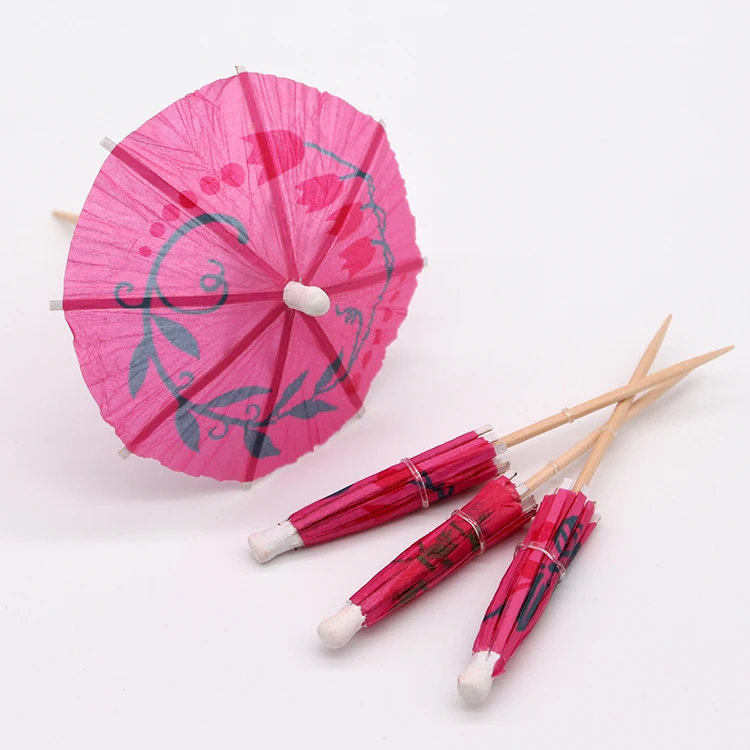 Factory Direct Promotion Cocktail Umbrella Picks Decorative Toothpicks For Party