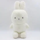 Small plush stuffed white rabbit Promotional custom stuffed plush toy