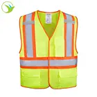 Cheap Custom Safety Workwear Uniform Working Yellow High Visibility Traffic Protection Reflective Safety Vest