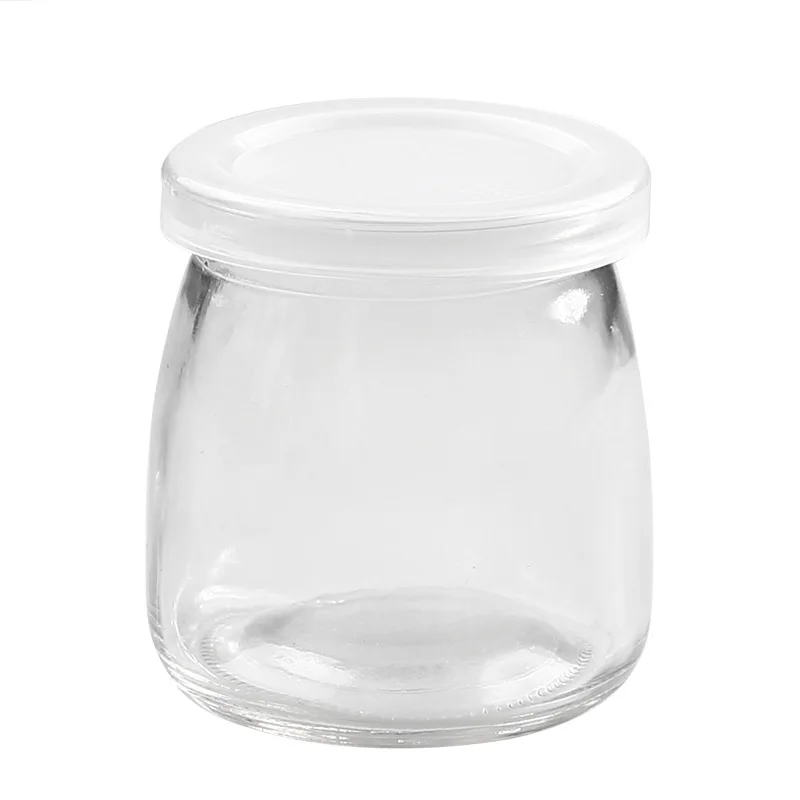 

wholesale storage bottle can 50ml 100ml 150ml 200ml Pudding Yoghurt Glass jar Dessert Glass bottle milk Glass Jars with lid