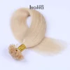 [HoHo Hair] Hot selling top quality remy hair 18-24 inch #613 u nail tip hair extension
