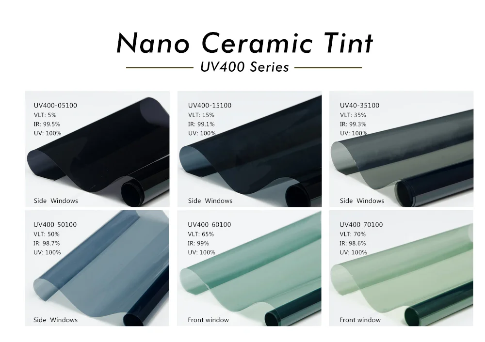 Black Thickness 4mil Nano Ceramic Safety Window Film For Car Window