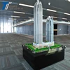 Hot sell architectural building for realty developer , skyscraper model