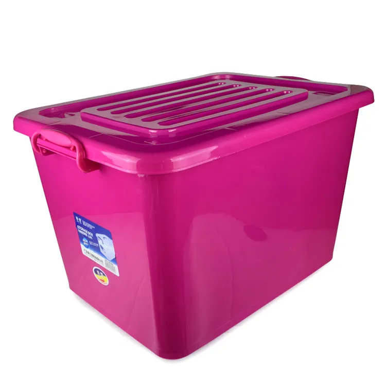 pink plastic storage boxes