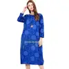 Amazon Hot Sell Women Asian Clothing Oriental Element Long Sleeve Dress Round Neck