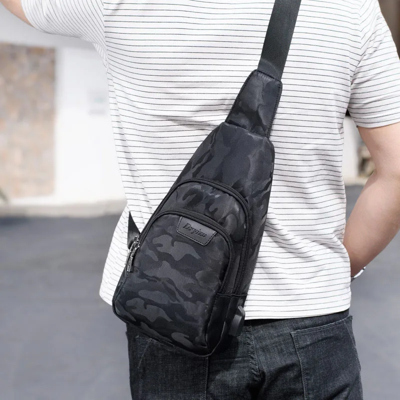 Anti Theft Backpack Men USB Rechargeable Polyester Chest Bag Casual Boy Single Shoulder Teenager Bags Sac A Dos Homme BP0207 (18)