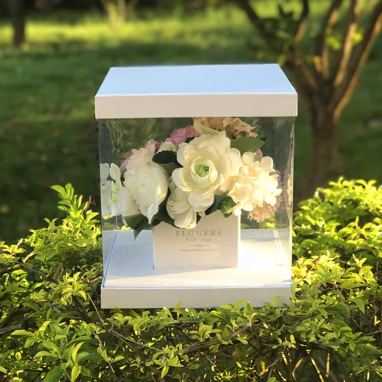 Manufacturer Wholesale Transparent Square Flower Box