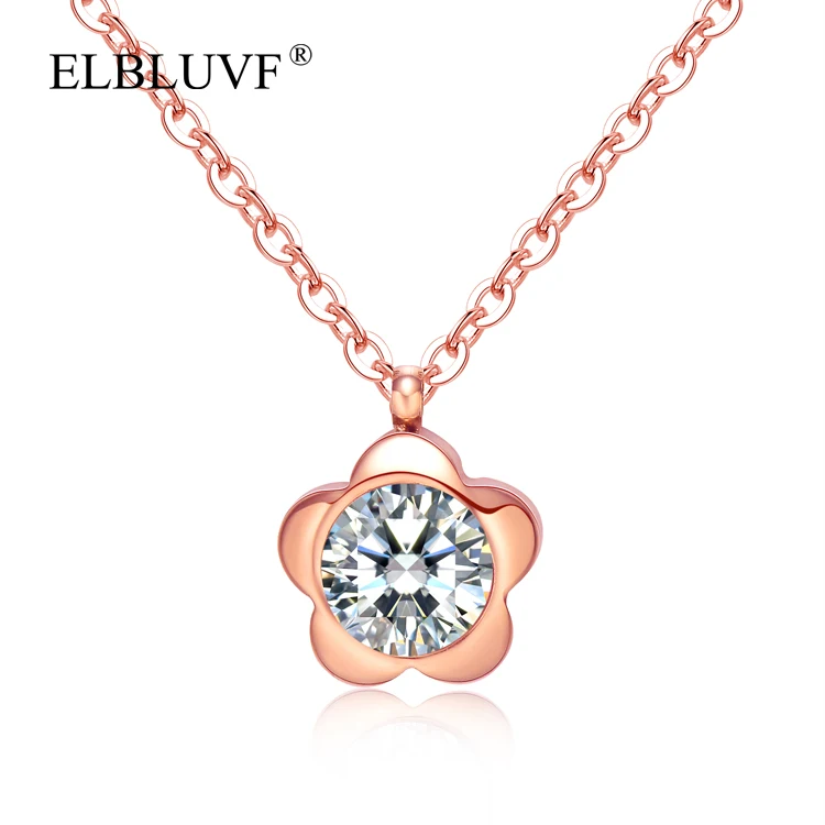 ELBLUVF Free Shipping Stainless Steel Flower Shape Pendant Necklace Zircon Jewelry For Women Girls Ladies, Rose gold
ELBLUVF Free Shipping Stainless Steel Flower Shape Pendant Necklace Zircon Jewelry For Women Girls Ladies, Rose gold