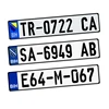 European Custom Registered Number License Plates With Embossed Logo