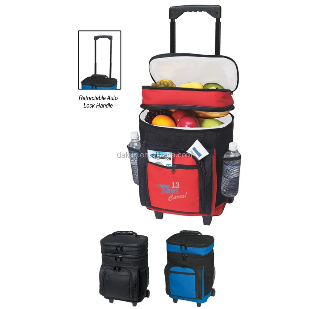Thermol Picnic Soft Sideed Cooler Bags On Wheels,Small Cooer Bag For