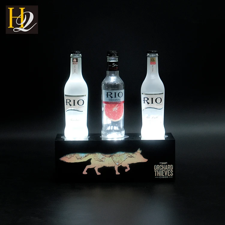 led vodka bottle display