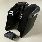 Vivid Black Stretched Saddlebags Speaker Grill Cutout For Harley Touring 2014-18 Motorcycle Parts China Factory XMT111529-01-A