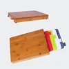 Bamboo Cutting Boards-Four Chopping Board Set with Non-Slip Base