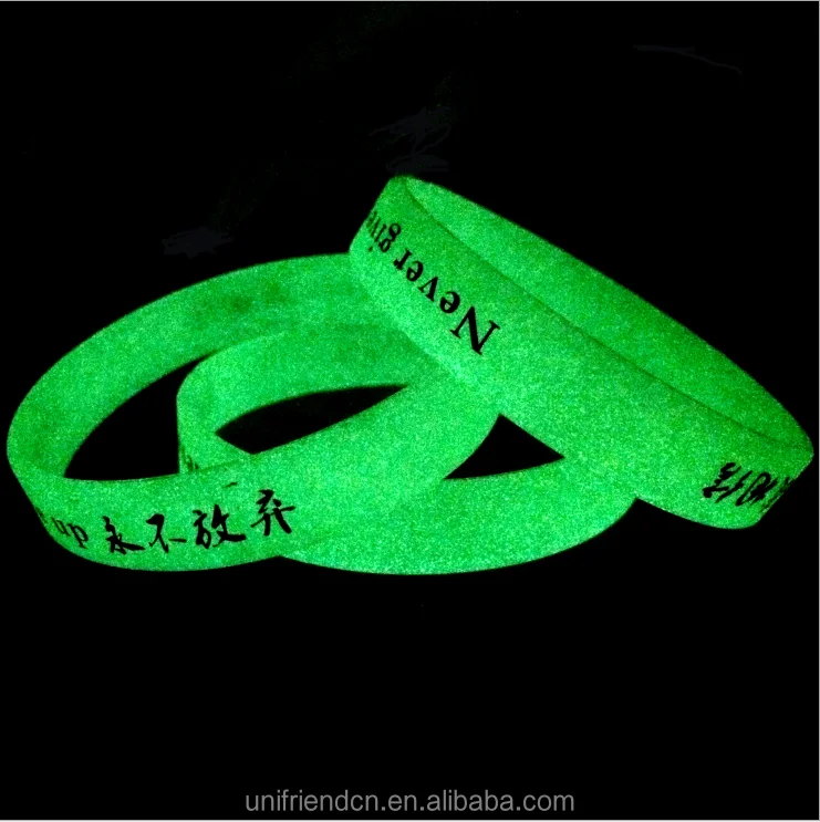 factory price custom logo silicone luminous band promotion gifts