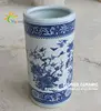 Varied Chinese Blue And White Ceramic Cylinder Floor Standing Vases For Umbrella