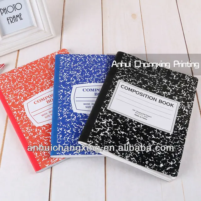 colored composition school notebook