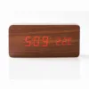 Modern sensor Dual led display digital & analog digital clocks and wood alarm clock