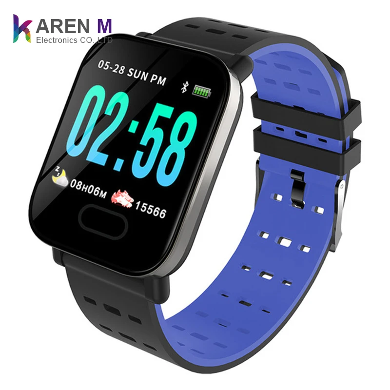 A6 blood pressure smart bracelet with large color screen fitness tracker pedometer smart watch sports, Black;blue;orange
A6 blood pressure smart bracelet with large color screen fitness tracker pedometer smart watch sports, Black;blue;orange