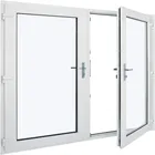 High quality wood grain swing door beautiful aluminum back doors