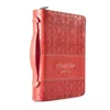 Medium size red embossed imitation leather bible cover manufacturers from China