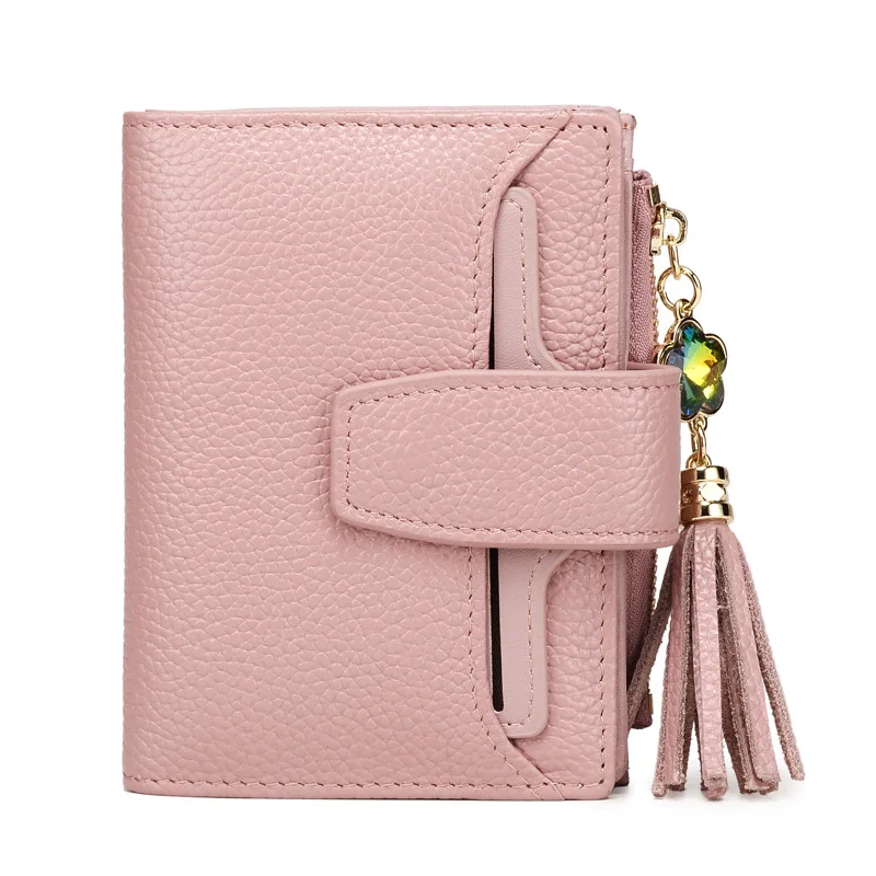 2019 Cowhide Leather Ladies Clutch Purse Removable Card Holder Two fold Short Women Wallets With Tassel
2019 Cowhide Leather Ladies Clutch Purse Removable Card Holder Two fold Short Women Wallets With Tassel