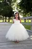 Koya baby girl wedding dress kids tutu skirt one piece pure white child flower birthday party dress