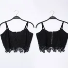Ladies Sexy Lace Strapless Summer Black Women Crop Top Wholesale