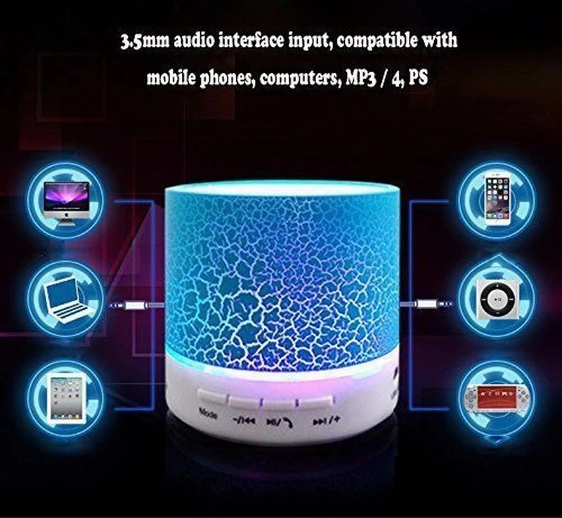 Good Promotion!Cute Wireless Remote Control Musical glowing LED Mini Bluetooth Speaker With Sucker - ANKUX.COM