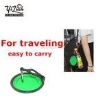 Eco-friendly pet accessory silicone pet bowl feeder collapsible travel bowl