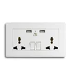 hottest new modern UN wholesale multi USB wall switch socket with 2 switch