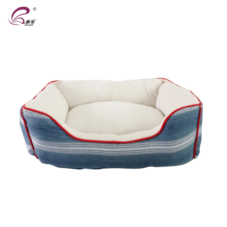 Hot Sale Warm Denim Fabric Bed For Dog