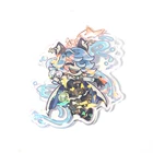 Vograce custom shaped print custom size acrylic clear holographic keychain