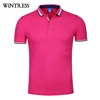 Wholesale high quality plain t-shirt polo 100% cotton black and red polo shirts slim fit
