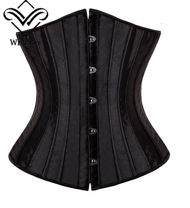24 Steel Boned Waist Cincher Waist Trainer/ Bustier Waist Training Corset Underbust Corset S-6XL 23051