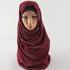 arab scarf hijab 2019 muslim cotton linen hijab diamond scarves rose hotfixed flower shawl stone ladies scarves