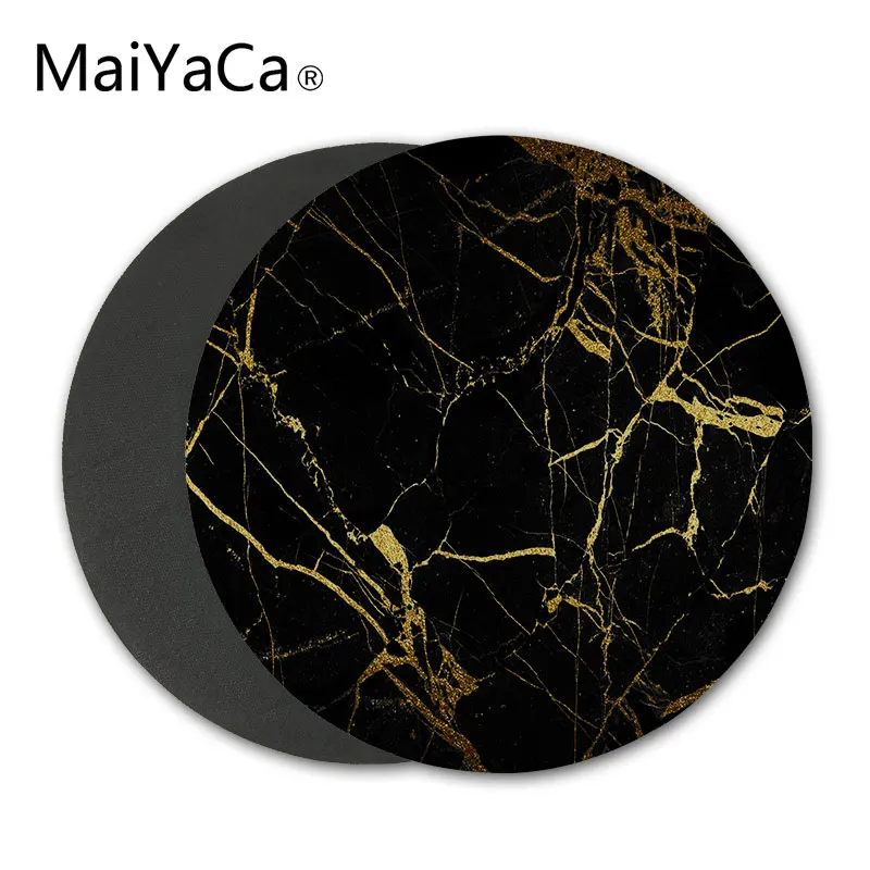 Marble Mouse Mat Customized Durable Non-Slip Rubber Round Gaming Mouse Pad Mouse Mat for Professional Gamers and Office (1)