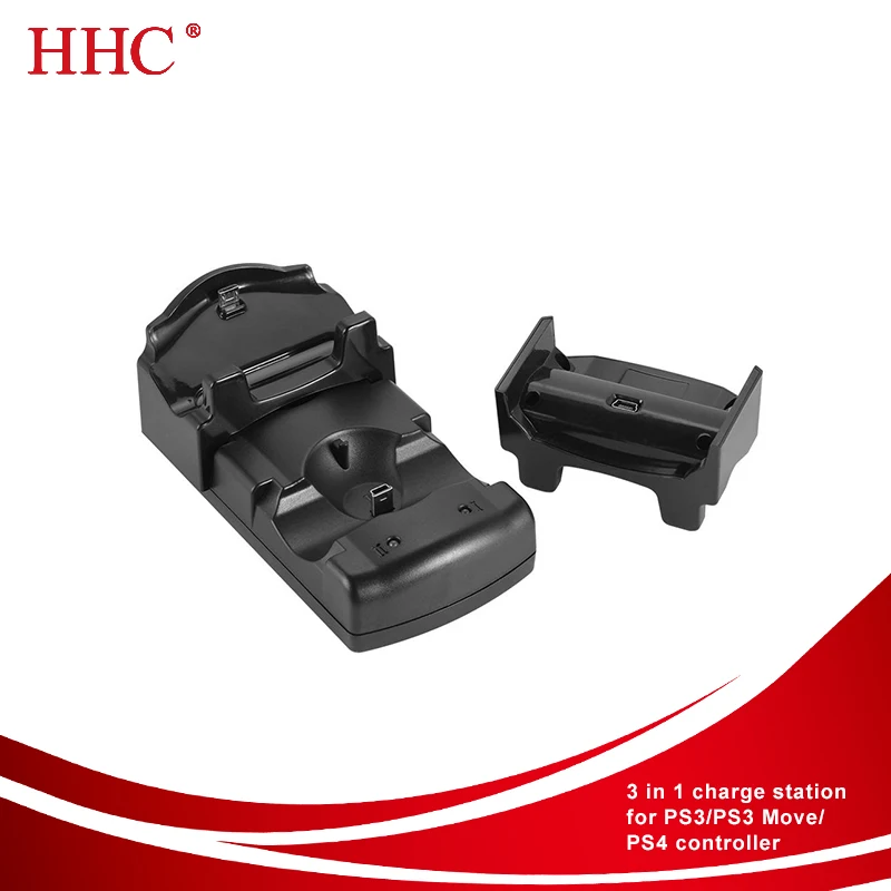 Hot selling 3 in 1 charging station charger for wireless PS3 Move/PS3/PS4 controllers