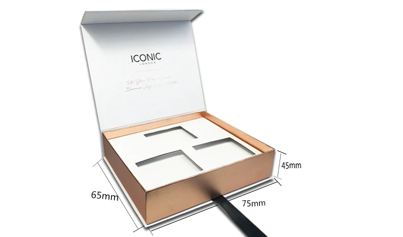 wholesale luxury cardboard magnetic cosmetic packaging box with
