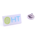 Square Brass Button Badges With Logo Blank Metal Pin Badge