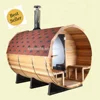 Barrel Sauna with Wood Stove Sauna