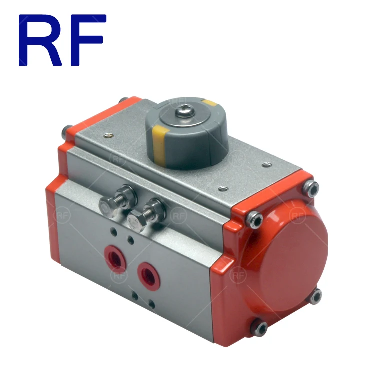 Doble de RF actuando actuador primavera volver con posicionador de válvula con caja de cambios de agua comprobar giratorio hidráulico actuador neumático