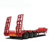 CIMC competitive price 80 ton tri axle extendable low bed trailer / low flatbed semi trailer / low boy truck semitrailer
