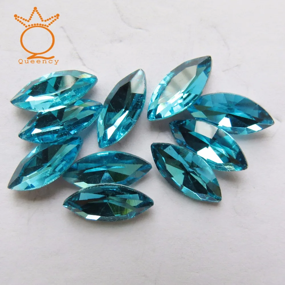 AAA Quality Best Price Synthetic Aquamarine Pointback Navette Dazzling Glass Stone For Jewelry
AAA Quality Best Price Synthetic Aquamarine Pointback Navette Dazzling Glass Stone For Jewelry