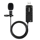 Fifine Clip-on Cardioid Condenser Computer Mic USB Lapel Lavalier Microphone for Gaming and Meetings K053