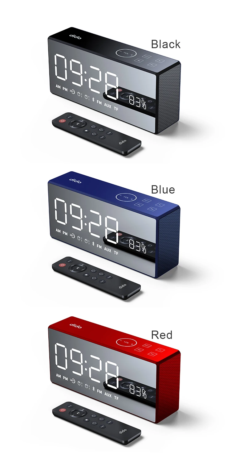 New Speaker Supported Dual Alarm Clock+ FM Radio touch screen speaker with remote controller - ANKUX.COM
