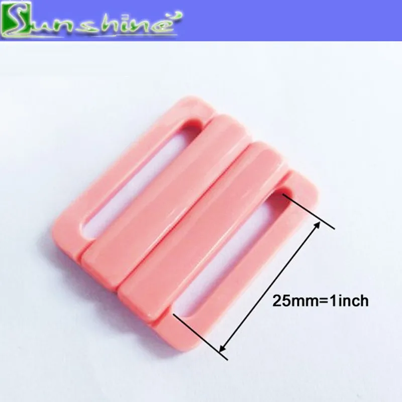 White bra front clasp swimwear plasthic buckle in nickle free