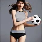 2017Custom Design New Fashion Wholesale Polyester and Nylon Women Sexy Mature Stripe Bikini Swimwear and Beachwear