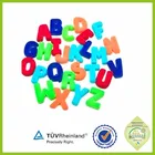 Custom design OEM/ODM cartoon 3d soft pvc plastic fridge magnet letters font