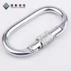 100mm Metal Carabiner Zinc Plated silver color steel Carabiner small camping carabiner